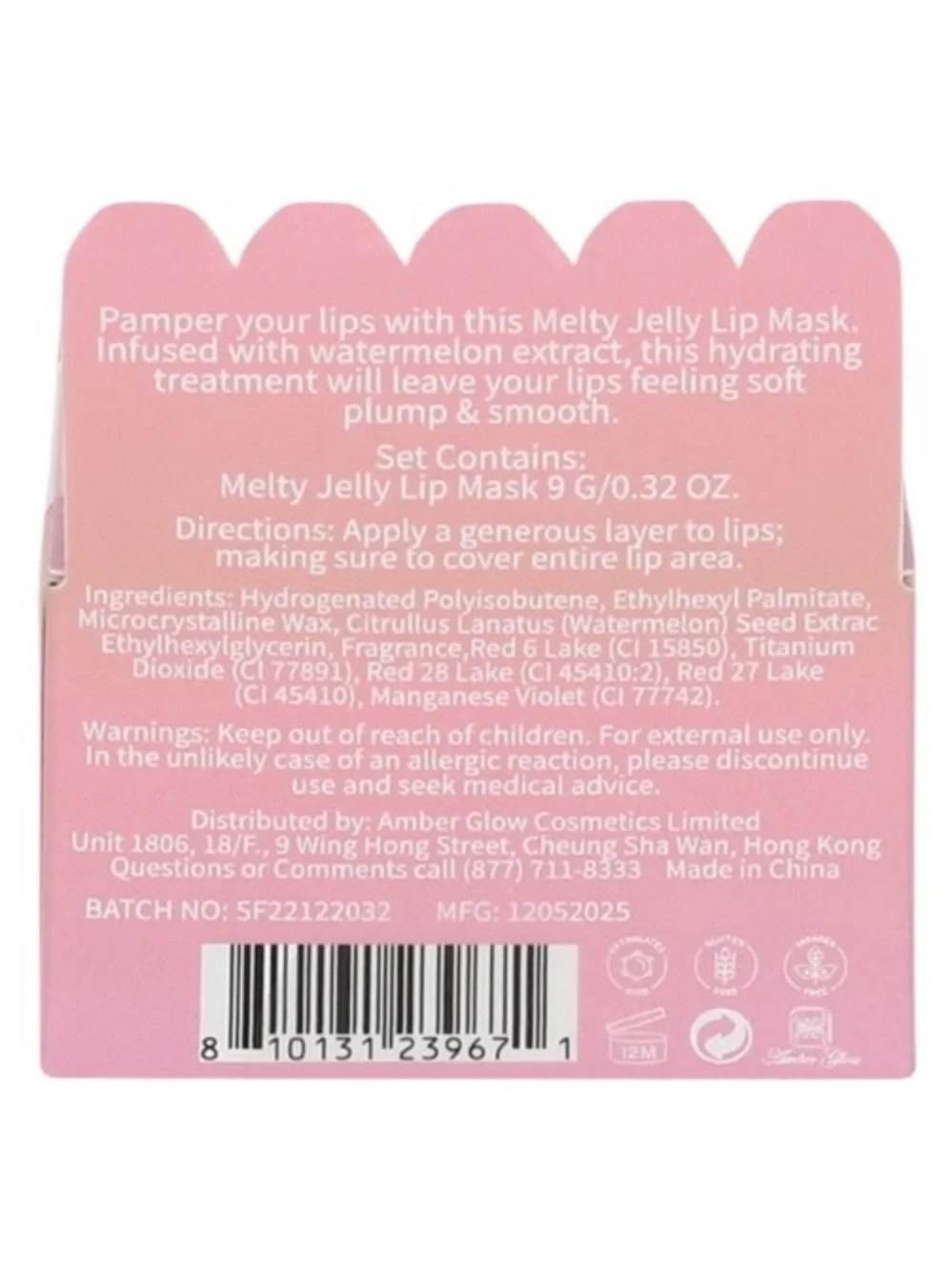 Melty Watermelon Jelly Lip Mask - Pink Hydrating Lip Treatment
